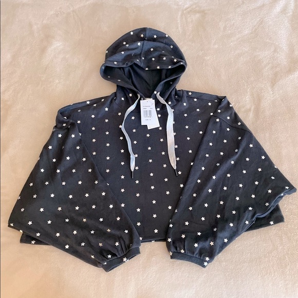 Rowa Hooded Oversized Star Cropped Sweater - Size S - Picture 6 of 13